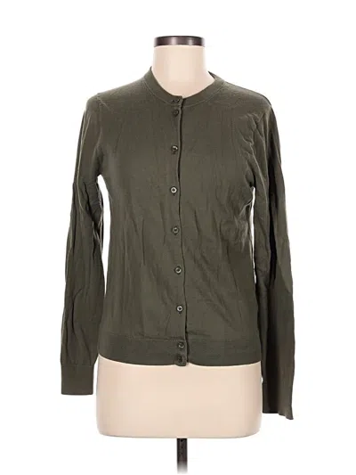 Pre-owned J.crew Factory Store Long Sleeve Henley Shirt In Green