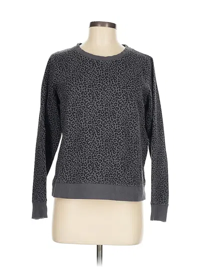 Pre-owned J.crew Factory Store Long Sleeve Top Gray Crew Neck Tops