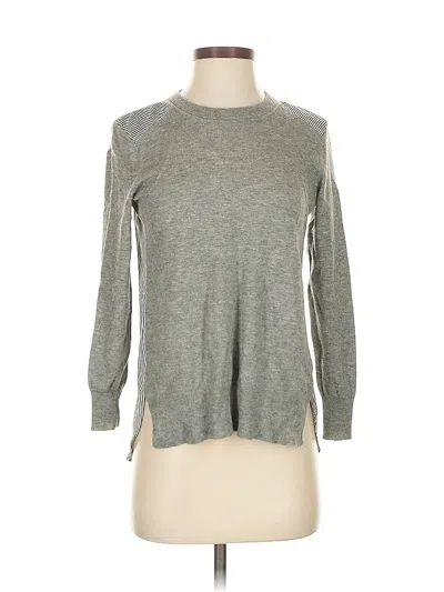 Pre-owned J.crew Factory Store Long Sleeve Top Gray Crew Neck Tops