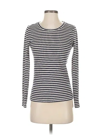 Pre-owned J.crew Factory Store Long Sleeve Top Ivory Boatneck Tops In White