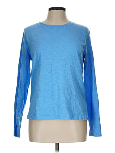 Pre-owned J.crew Factory Store Long Sleeve T-shirt In Blue