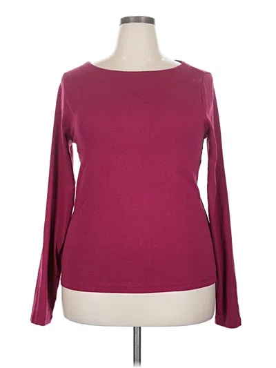 J.crew Factory Store Long Sleeve T-shirt In Burgundy