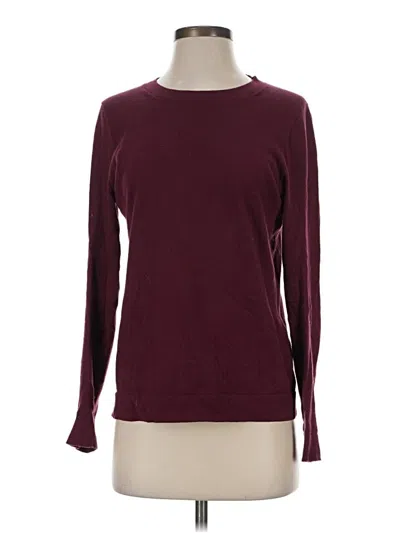 Pre-owned J.crew Factory Store Long Sleeve T-shirt In Burgundy