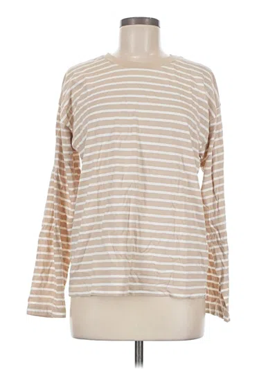 Pre-owned J.crew Factory Store Long Sleeve T-shirt In Tan