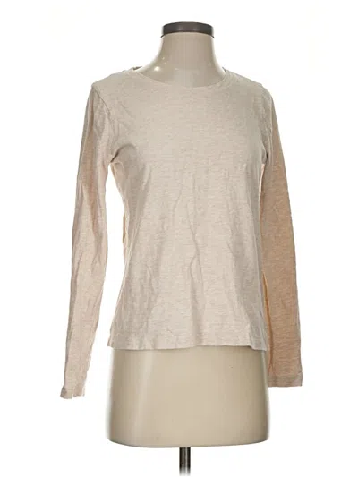 Pre-owned J.crew Factory Store Long Sleeve T-shirt In Tan