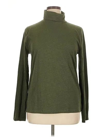 J.crew Factory Store Long Sleeve Turtleneck In Green
