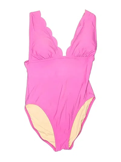 Pre-owned J.crew Factory Store One Piece Swimsuit In Pink