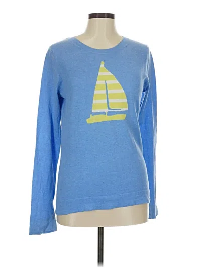 Pre-owned J.crew Factory Store Pullover Sweater In Blue