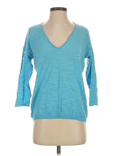 Pre-owned J.crew Factory Store Pullover Sweater In Blue