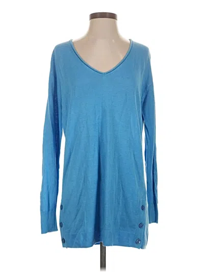 Pre-owned J.crew Factory Store Pullover Sweater In Blue