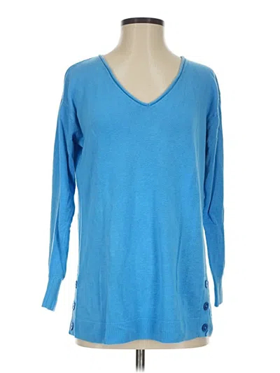 Pre-owned J.crew Factory Store Pullover Sweater In Blue