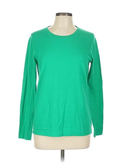 Pre-owned J.crew Factory Store Pullover Sweater In Green