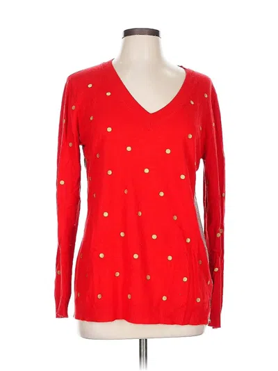 Pre-owned J.crew Factory Store Pullover Sweater In Red