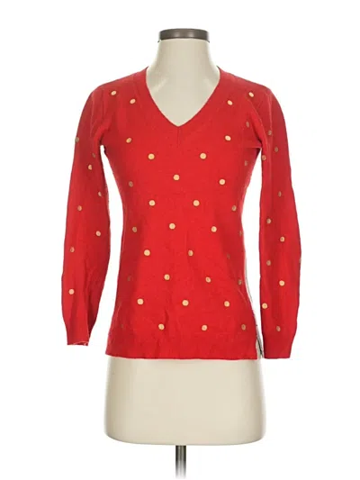 Pre-owned J.crew Factory Store Pullover Sweater In Red