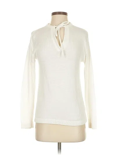 Pre-owned J.crew Factory Store Pullover Sweater In White