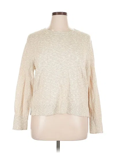 Pre-owned J.crew Factory Store Pullover Sweater In White