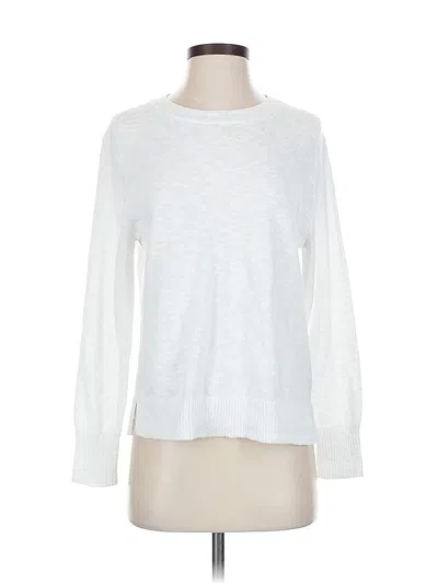 Pre-owned J.crew Factory Store Pullover Sweater In White