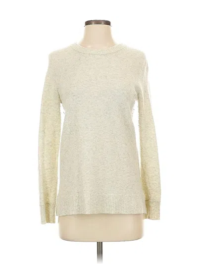 Pre-owned J.crew Factory Store Pullover Sweater In White