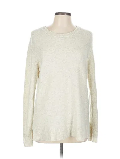 Pre-owned J.crew Factory Store Pullover Sweater In White