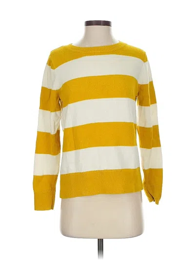 Pre-owned J.crew Factory Store Pullover Sweater In Yellow