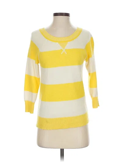 Pre-owned J.crew Factory Store Pullover Sweater In Yellow