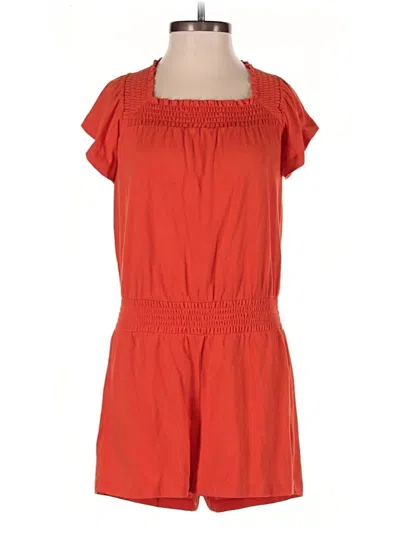 Pre-owned J.crew Factory Store Romper In Red