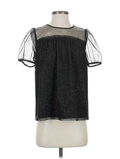 J.crew Factory Store Short Sleeve Blouse In Black