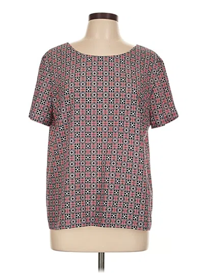 Pre-owned J.crew Factory Store Short Sleeve Blouse In Red