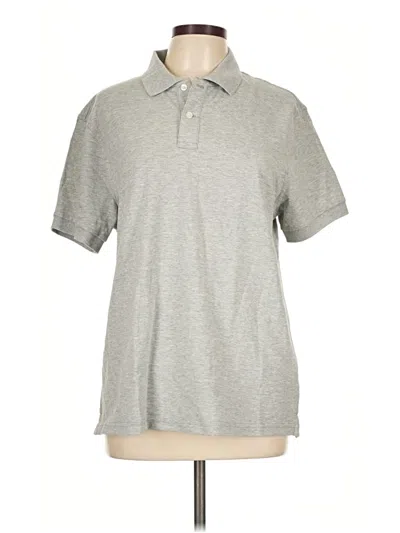 J.crew Factory Store Short Sleeve Polo Shirt In Gray