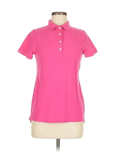 Pre-owned J.crew Factory Store Short Sleeve Polo Shirt In Pink