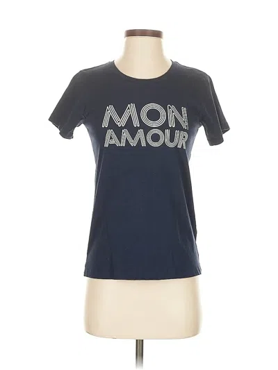 Pre-owned J.crew Factory Store Short Sleeve T-shirt In Blue