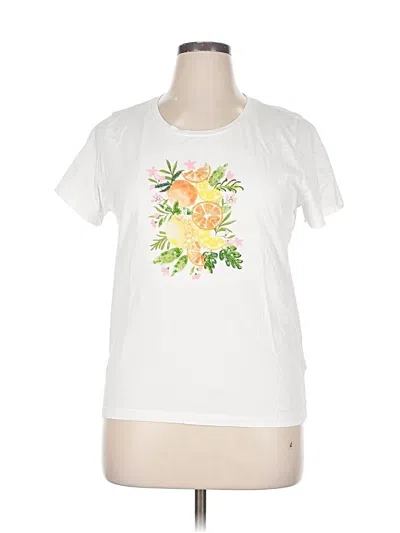 Pre-owned J.crew Factory Store Short Sleeve T-shirt In White