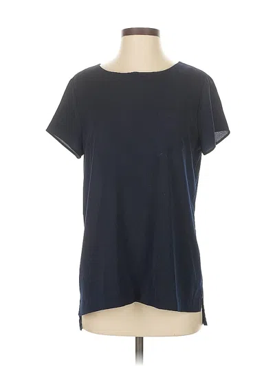 Pre-owned J.crew Factory Store Short Sleeve Top Blue Crew Neck Tops
