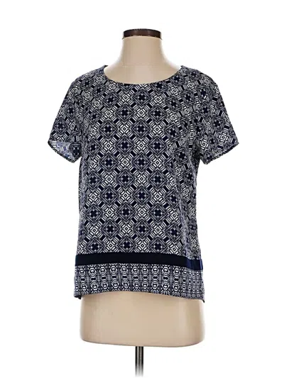 Pre-owned J.crew Factory Store Short Sleeve Top Blue Square Neckline Tops