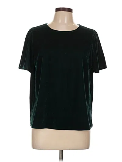 J.crew Factory Store Short Sleeve Top Green Crew Neck Tops