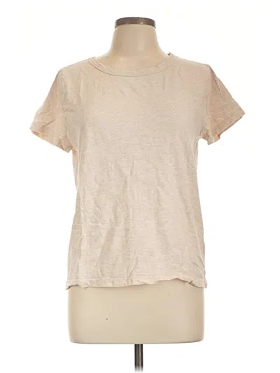 Pre-owned J.crew Factory Store Short Sleeve T-shirt In Tan