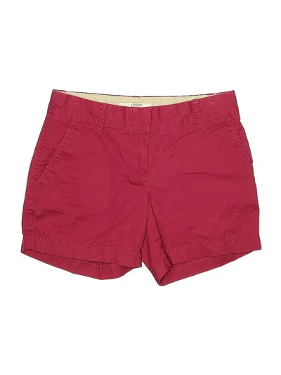 Pre-owned J.crew Factory Store Shorts In Burgundy