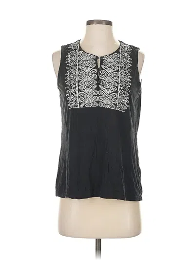 Pre-owned J.crew Factory Store Sleeveless Blouse In Black