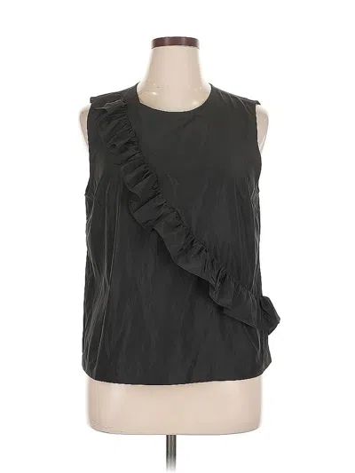 Pre-owned J.crew Factory Store Sleeveless Blouse In Black