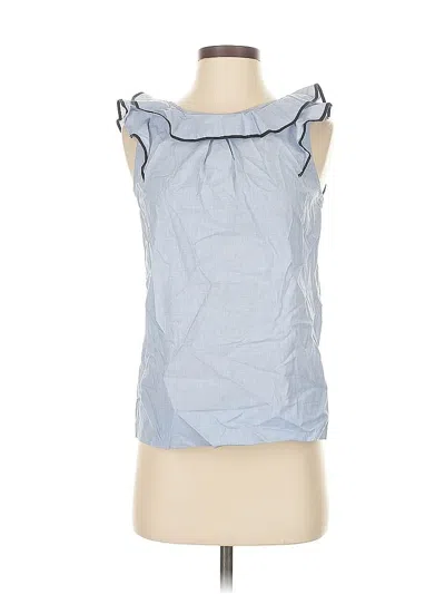 Pre-owned J.crew Factory Store Sleeveless Blouse In Blue