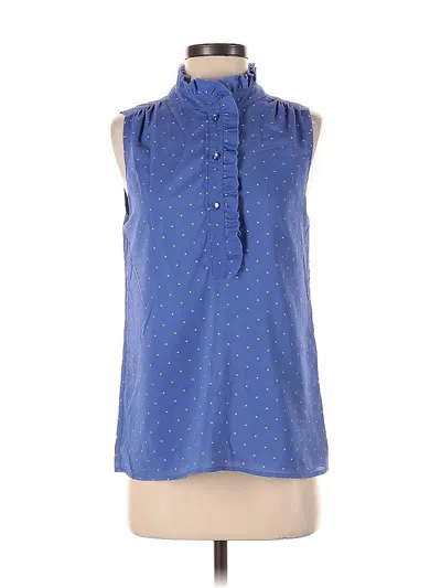 Pre-owned J.crew Factory Store Sleeveless Blouse In Blue