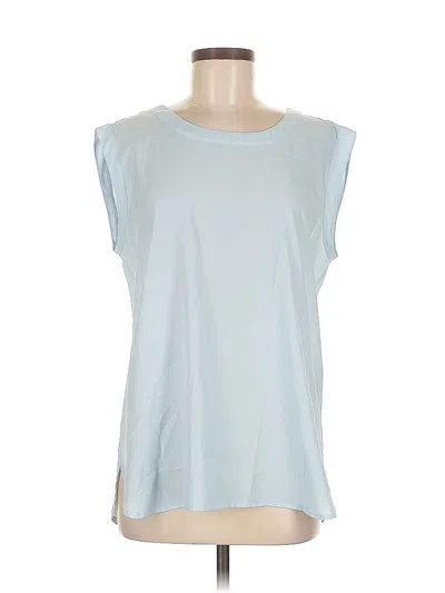 Pre-owned J.crew Factory Store Sleeveless Blouse In Blue
