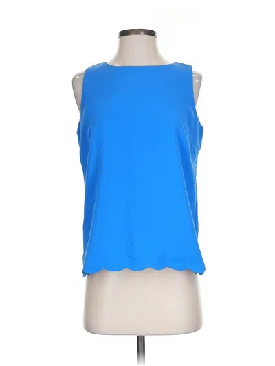 Pre-owned J.crew Factory Store Sleeveless Blouse In Blue