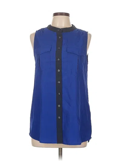 Pre-owned J.crew Factory Store Sleeveless Blouse In Blue