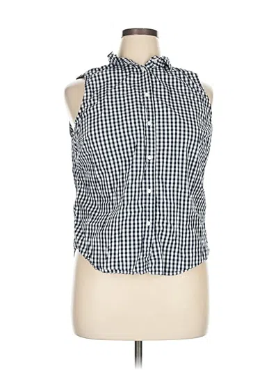 Pre-owned J.crew Factory Store Sleeveless Blouse In Blue