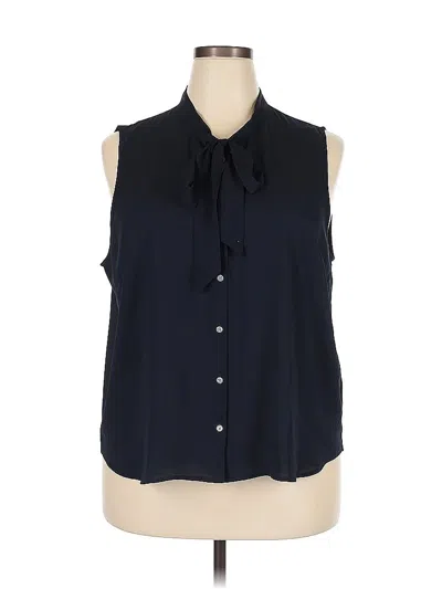 Pre-owned J.crew Factory Store Sleeveless Blouse In Blue