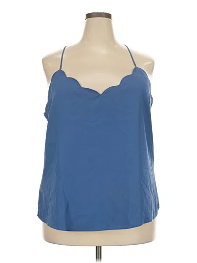J.crew Factory Store Sleeveless Blouse In Blue