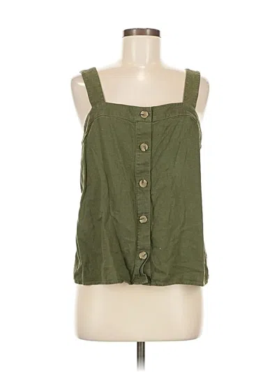 Pre-owned J.crew Factory Store Sleeveless Blouse In Green
