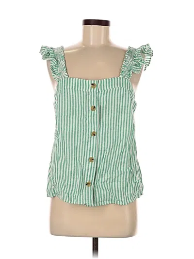 Pre-owned J.crew Factory Store Sleeveless Blouse In Green