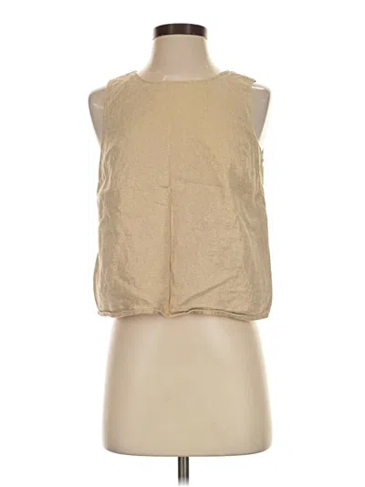 Pre-owned J.crew Factory Store Sleeveless Blouse In Tan